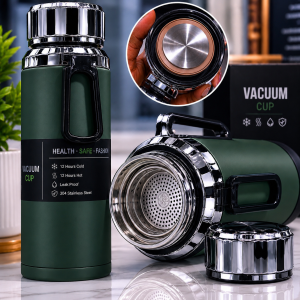 Engraved green water bottle