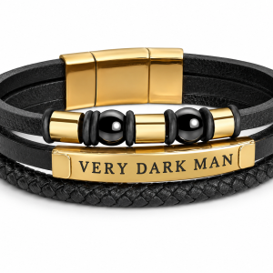 Engraved leather bracelet 001