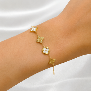Golden flower bracelet