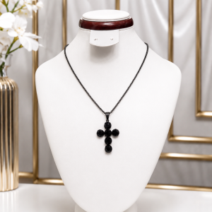 Black velour necklace