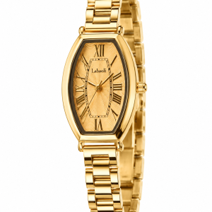 Labaoli gold hex face watch comes boxed