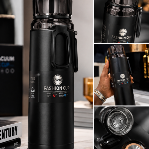 Engraved black water bottle