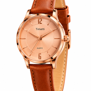 Rebirth plain leather Timetti watch