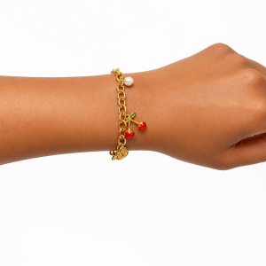 Golden cherry bracelets