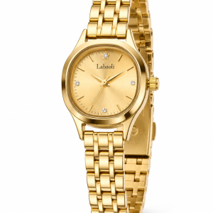 Labaoli gold cherry face watch comes boxed