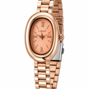 Labaoli rose gold oval face watch