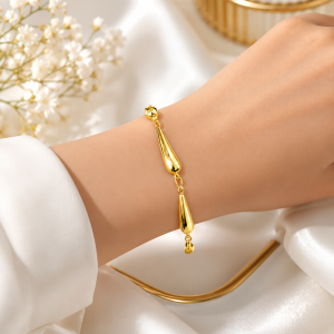 Gold drop bracelet