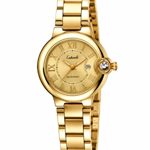 Labaoli gold circle face watch comes boxed