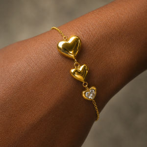 Golden love bracelet