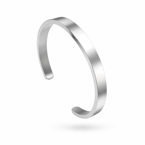 Plain silver bracelet 002