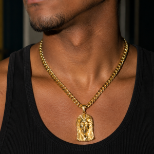 Gold mold necklace