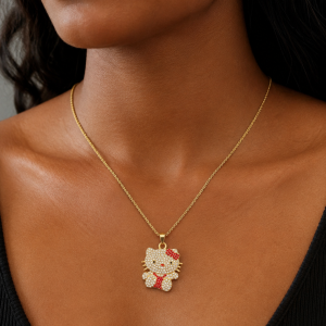 Hello kitty gold necklace