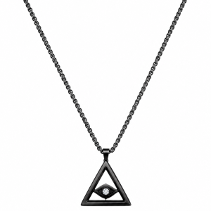 Black triangle necklace