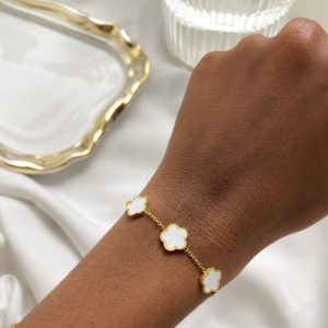 White flower bracelet