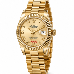 Roman gold gold face male Rolex watch