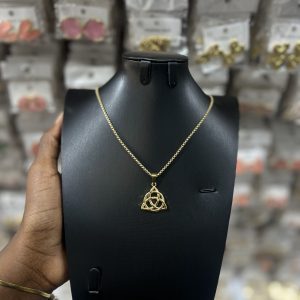 Gold power pack necklace