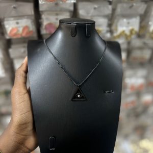 Black triangle necklace