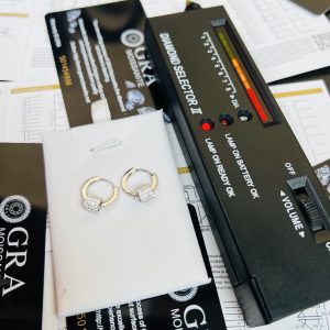 Moissanite hoop earrings 002