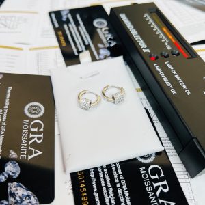 Moissanite hoop earrings 002