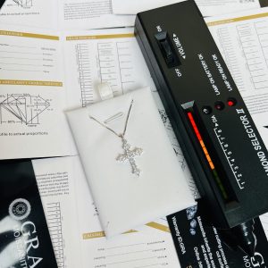 Moissanite cross gothic necklace