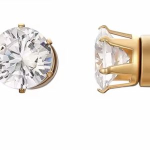 Magnetic big male gold earrings
