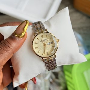 Rebirth two toned intertwined gold face watch
