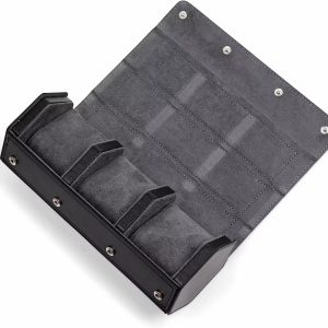 Luxury Black leather 3 slot watch box