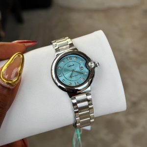 Labaoli silver circle face watch comes boxed