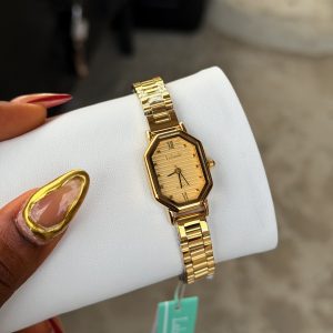 Labaoli gold stoned hex face watch comes boxed