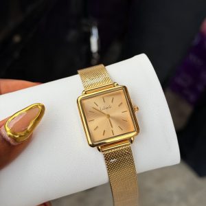 Labaoli gold square face watch comes boxed