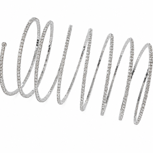 8 line spiral bracelet silver