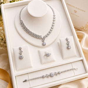 Silver silver zirconia set