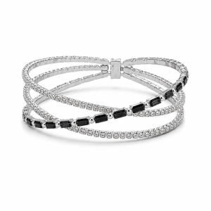 Black crossed bracelet