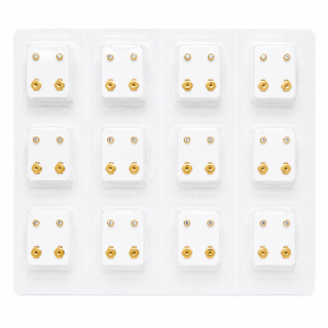 Stoned tondo earrings 12pcs