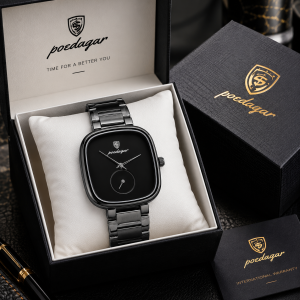 Poedagar Mercedes black female watch