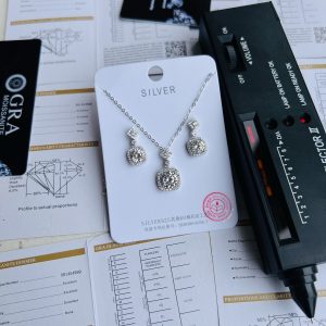 Moissanite necklace set 004