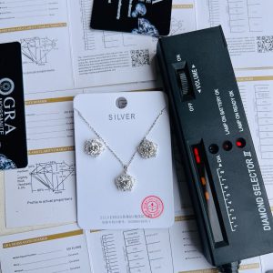 Moissanite necklace set 003