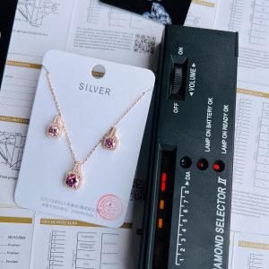Moissanite necklace set 001