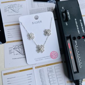 Moissanite necklace set 021