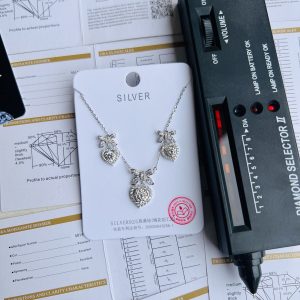 Moissanite necklace set 007