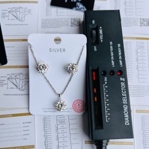 Moissanite necklace set 012