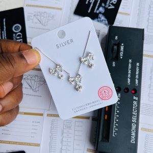 Moissanite necklace set 019