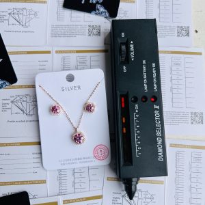 Moissanite necklace set 024