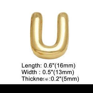 Letter U gold