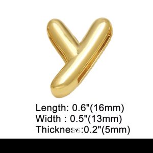 Letter  Y. Gold