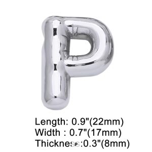 Letter p silver