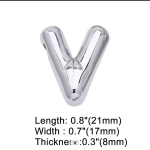 Letter V silver