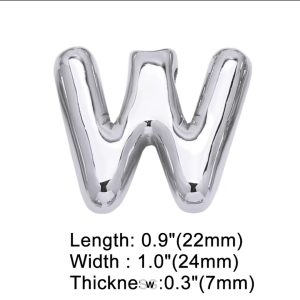Letter W silver