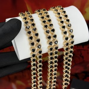 Rq gold black love bracelet