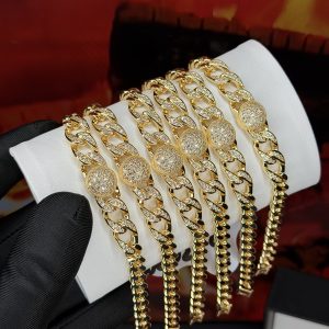 Rq gold Cuban circle bracelet